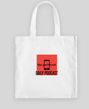Load image into Gallery viewer, The Politicrat Daily Podcast Medium Midweight 100% Cotton Canvas Tote