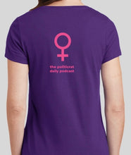 Load image into Gallery viewer, Get Your Supreme Court Out Of My Uterus purple t-shirt for women