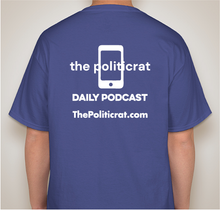 Load image into Gallery viewer, The Politicrat Daily Podcast Five Alive! Deep Royal Blue unisex t-shirt