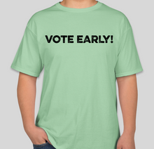 Load image into Gallery viewer, The Politicrat mint "VOTE EARLY!" unisex t-shirt
