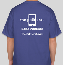Load image into Gallery viewer, The Politicrat Daily Podcast End Patriarchy/Toxic Masculinity deep royal blue t-shirt