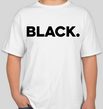 Load image into Gallery viewer, The Politicrat Daily Podcast BLACK. unisex t-shirt (white)