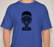 Load image into Gallery viewer, The Politicrat Daily Podcast Black Girl Magic rich blue unisex t-shirt