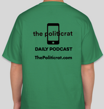 Load image into Gallery viewer, The Politicrat Daily Podcast Black Girl Magic Kelly green unisex t-shirt