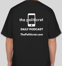 Load image into Gallery viewer, The Politicrat Daily Podcast Brother James Baldwin black unisex t-shirt