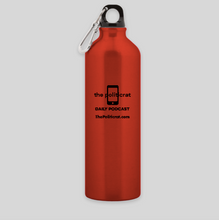 Load image into Gallery viewer, The Politicrat Daily Podcast Aluminum Water Bottle in Black
