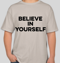 Load image into Gallery viewer, The Politicrat Daily Podcast Believe In Yourself sand unisex t-shirt