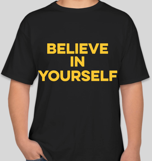 The Politicrat Daily Podcast Believe In Yourself black unisex t-shirt