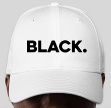 Load image into Gallery viewer, The Politicrat Daily Podcast Black New Era 9FORTY Adjustable Hat in white