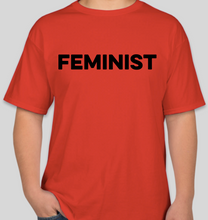 Load image into Gallery viewer, The Politicrat Daily Podcast Feminist red t-shirt