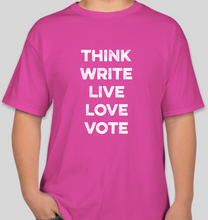 Load image into Gallery viewer, The Politicrat Daily Podcast Five Alive! pink unisex t-shirt