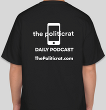 Load image into Gallery viewer, The Politicrat Daily Podcast Five Alive! black unisex t-shirt
