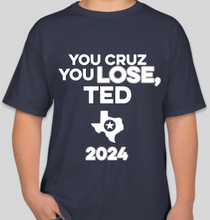 Load image into Gallery viewer, The Politicrat Daily Podcast Cruz Lose navy unisex t-shirt
