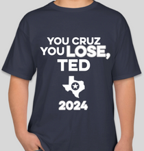 Load image into Gallery viewer, The Politicrat Daily Podcast Cruz Lose navy unisex t-shirt