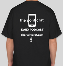 Load image into Gallery viewer, The Politicrat Daily Podcast Reparations Now! black unisex t-shirt
