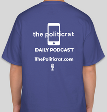 Load image into Gallery viewer, The Politicrat Daily Podcast Reparations Now! navy unisex t-shirt