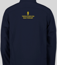 Load image into Gallery viewer, The Politicrat Daily Podcast Embroidered Logo Core 365 Fleece Lined Soft Shell Navy Jacket
