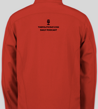 Load image into Gallery viewer, The Politicrat Daily Podcast Embroidered Logo Core 365 Fleece Lined Soft Shell Red Jacket