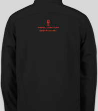 Load image into Gallery viewer, The Politicrat Daily Podcast Embroidered Logo Core 365 Fleece Lined Soft Shell Black Jacket