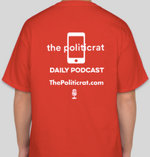 Load image into Gallery viewer, The Politicrat Daily Podcast Heart And Soul red/white unisex t-shirt