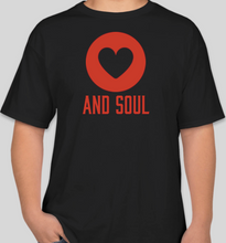 Load image into Gallery viewer, The Politicrat Daily Podcast Heart And Soul black unisex t-shirt