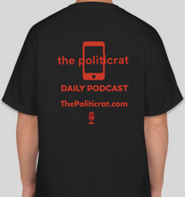 Load image into Gallery viewer, The Politicrat Daily Podcast Heart And Soul black unisex t-shirt