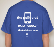 Load image into Gallery viewer, The Politicrat Daily Podcast Equal Rights Amendment baby blue bell t-shirt