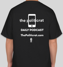 Load image into Gallery viewer, The Politicrat Daily Podcast Equal Rights Amendment black t-shirt