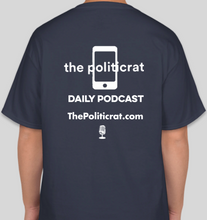 Load image into Gallery viewer, The Politicrat Daily Podcast Equal Rights Amendment navy t-shirt