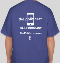 Load image into Gallery viewer, The Politicrat Daily Podcast Equal Rights Amendment deep royal blue t-shirt