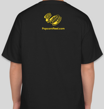 Load image into Gallery viewer, The Popcorn Reel Film Series original logo black t-shirt
