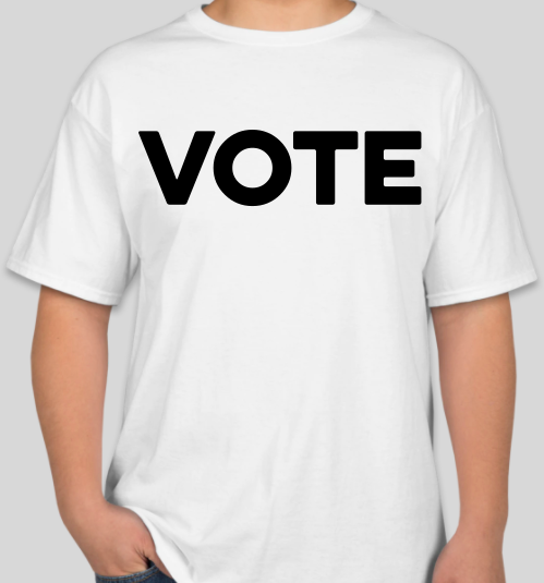 The Politicrat Daily Podcast Vote white unisex t-shirt