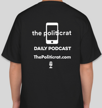 Load image into Gallery viewer, The Politicrat Daily Podcast 1968 black unisex t-shirt