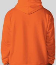 Load image into Gallery viewer, The Politicrat Daily Podcast EcoSmart 50/50 Pullover Hoodie (orange)