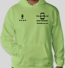Load image into Gallery viewer, The Politicrat Daily Podcast EcoSmart 50/50 Pullover Hoodie (lime green)