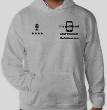 Load image into Gallery viewer, The Politicrat Daily Podcast EcoSmart 50/50 Pullover Hoodie (light steel)
