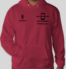 Load image into Gallery viewer, The Politicrat Daily Podcast EcoSmart 50/50 Pullover Hoodie (cardinal red)