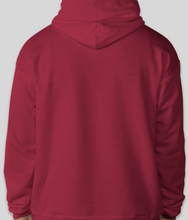 Load image into Gallery viewer, The Politicrat Daily Podcast EcoSmart 50/50 Pullover Hoodie (cardinal red)