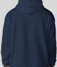 Load image into Gallery viewer, The Politicrat Daily Podcast EcoSmart 50/50 Pullover Hoodie (navy)