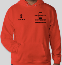 Load image into Gallery viewer, The Politicrat Daily Podcast EcoSmart 50/50 Pullover Hoodie (athletic red)
