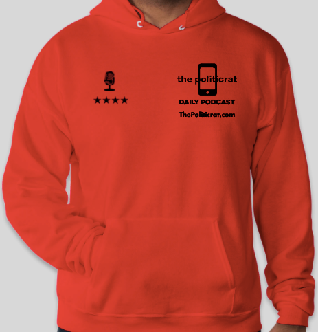 The Politicrat Daily Podcast EcoSmart 50/50 Pullover Hoodie (athletic red)