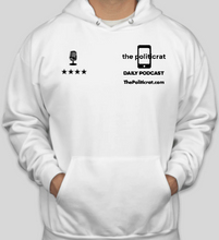 Load image into Gallery viewer, The Politicrat Daily Podcast EcoSmart 50/50 Pullover Hoodie (white)