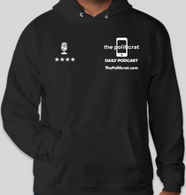 Load image into Gallery viewer, The Politicrat Daily Podcast EcoSmart 50/50 Pullover Hoodie (black)