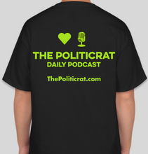 Load image into Gallery viewer, The Politicrat Daily Podcast Love In Retro black unisex t-shirt