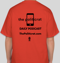 Load image into Gallery viewer, The Politicrat Daily Podcast No Means Hell No! red unisex t-shirt