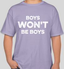 Load image into Gallery viewer, The Politicrat Daily Podcast Boys Won't Be Boys lavender unisex t-shirt