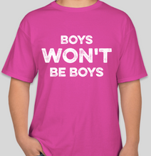 Load image into Gallery viewer, The Politicrat Daily Podcast Boys Won't Be Boys pink unisex t-shirt