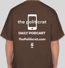 Load image into Gallery viewer, The Politicrat Daily Podcast A Luta Continua Series Muhammad Ali brown t-shirt
