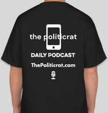 Load image into Gallery viewer, The Politicrat Daily Podcast A Luta Continua Series Muhammad Ali black t-shirt