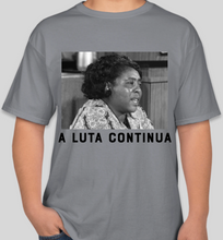Load image into Gallery viewer, The Politicrat Daily Podcast A Luta Continua Series Fannie Lou Hamer graphite t-shirt
